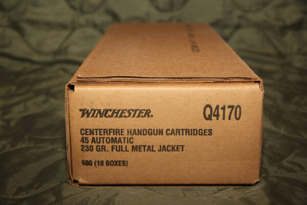 Winchester USA Ammunition 45 ACP 230 Grain Full Metal Jacket Box of 50