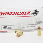 Winchester USA Ammunition 40 SW 180 Grain Full Metal Jacket Box of 50