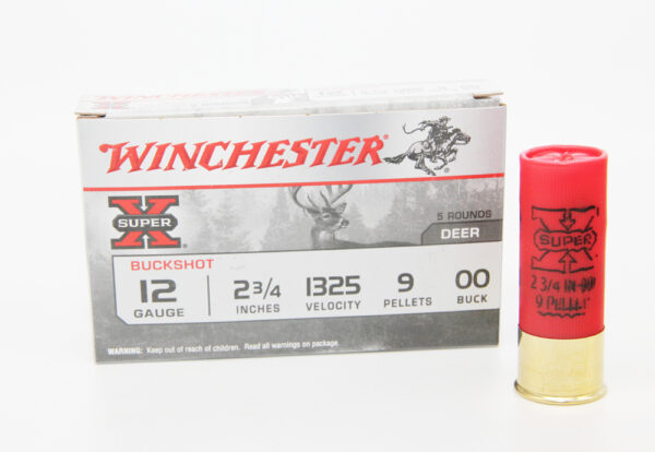 Winchester Super-X Ammunition 12 Gauge 2-3/4" Buffered 00 Buckshot 9 Pellets