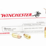 Winchester USA Ammunition 9mm Luger 115 Grain Jacketed Hollow Point