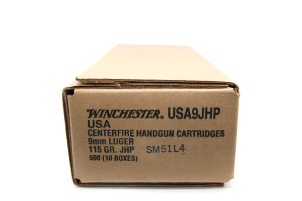 Winchester USA Ammunition 9mm Luger 115 Grain Jacketed Hollow Point
