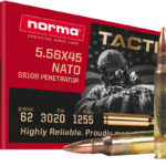5.56×45 NATO – 62 GR – SS109 PENETRATOR (M855) – NORMA TACTICAL – QTY 50