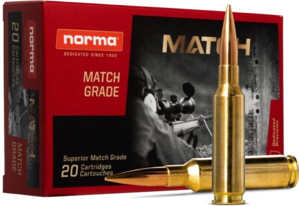 6.5 PRC / 143 GR MATCH GRADE HOLLOW POINT BOAT TAIL / GOLDEN TARGET / 20 RDS / NORMA