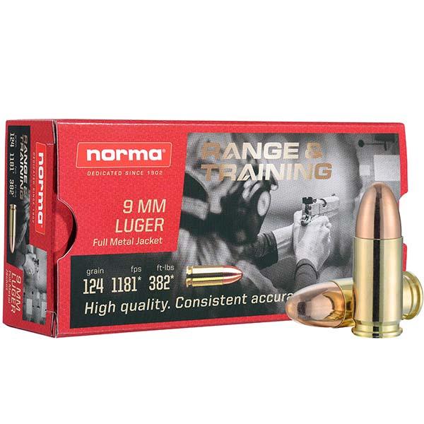 9mm Norma – 124 Grain, FMJ – 1000 Rounds