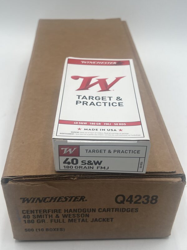 WINCHESTER USA 40 SW 180GR FMJ Q4238 500 round box