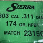 303 Cal 174 Gr. HPBT MatchKing 500 rifle bullets