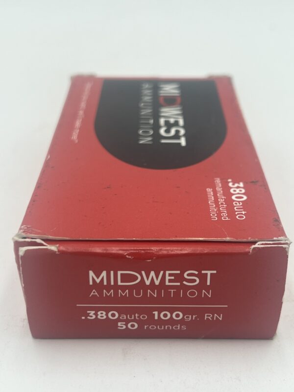 .380 auto Midwest Ammo 100 grain RN Remanufactured (free shipping over $250)