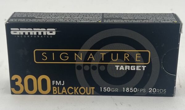 300 Blackout Ammo INC signature 150 grain FMJ 20 round ammunition (free shipping over $250)