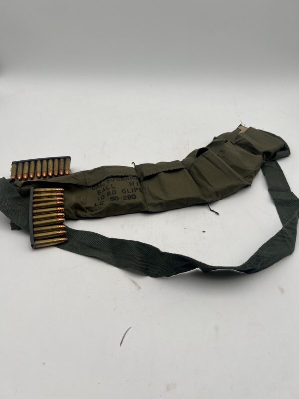 LAKE CITY 30 CARBINE M1 BALL 120rd BANDOLEER on stripper clips