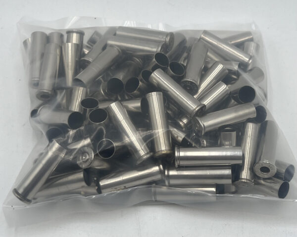 .357 Magnum Remington 1x fired Nickel plated brass 100 count