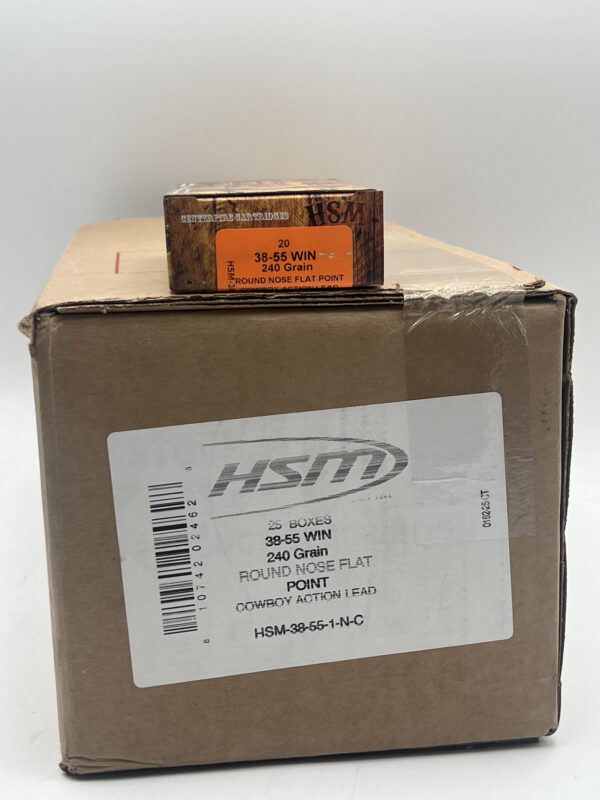 HSM COWBOY 38-55 WIN 240GR RNFP 500 rounds(20RDx25boxes)  Free shipping over $250