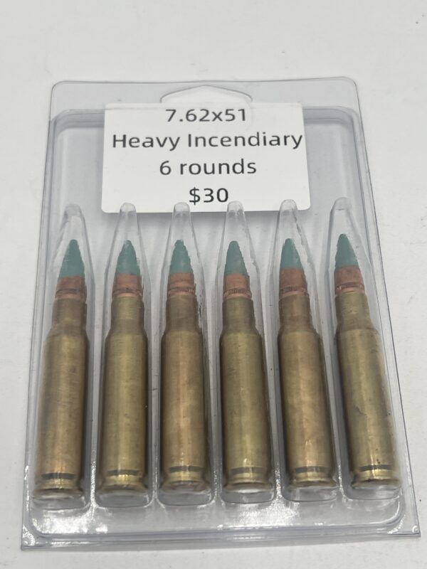 7.62x51 Heavy Incendiary 6 rounds