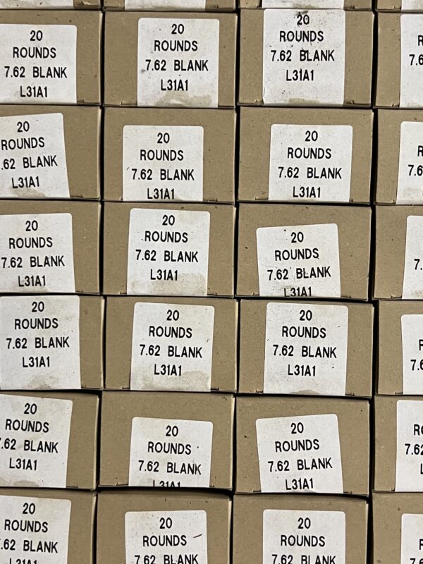 7.62x51 Blank Ammunition box of 20 rounds L3A1