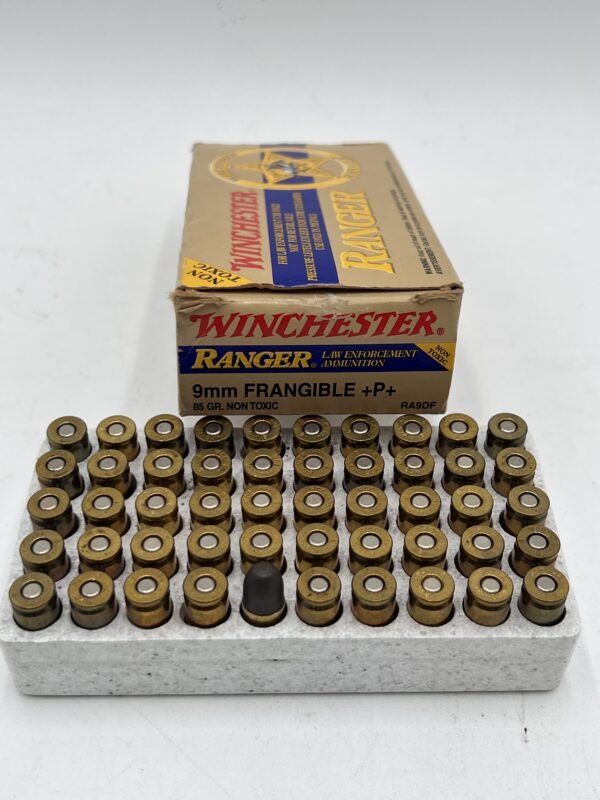 Winchester Ranger 9mm luger Frangible +P+ 85 grain 50 round box