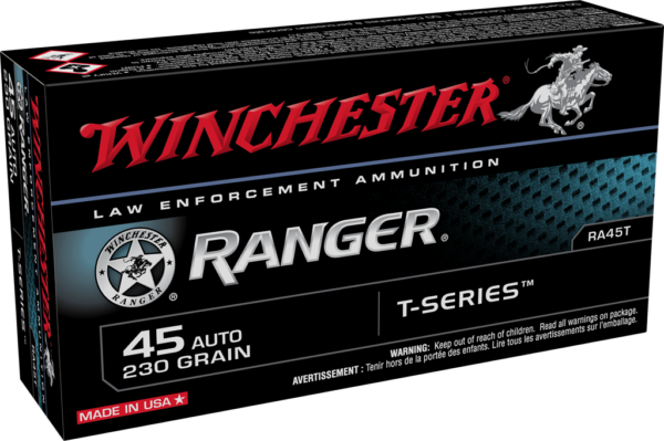 .45 Automatic, 230 Grain JHP Winchester Ranger T-Series RA45T 500 Round box (FREE SHIPPING OVER $250)