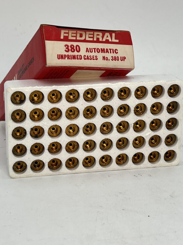 .380 Auto NEW unprimed Federal brass 50 count box