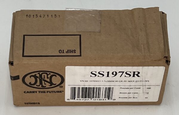 FN 5.7X28 40GR V-MAX SS197SR 50RDx10 (500 rd case)