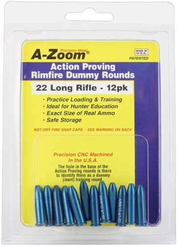 A-ZOOM TRAINING ROUNDS .22LR – ALUMINUM 12-PACK