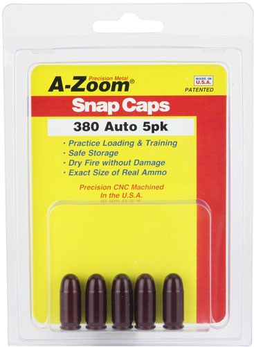 A-ZOOM METAL SNAP CAP  .380ACP – 5-PACK