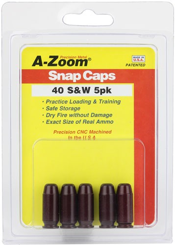 A-ZOOM METAL SNAP CAP .40SW – 5-PACK