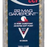 CCI 22WMR 40GR GAMEPOINT JSP – 1875FPS 50RD 40BX/CS