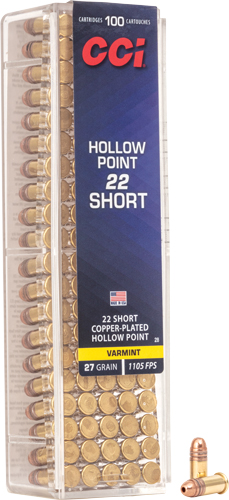 CCI 22 SHORT 27GR LEAD-HP – 1080FPS 100RD 50BX/CS