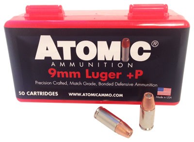 ATOMIC 9MM LUGER +P 124GR JHP – 50RD 10BX/CS