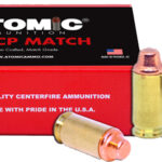 ATOMIC 45 ACP MATCH 185GR LEAD – SWC COPPER PLATED 50RD 10BX/CS