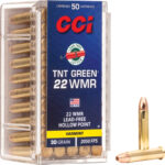 CCI TNT GREEN 22WMR LEAD – FREE 2050FPS 50RD 40BX/CS