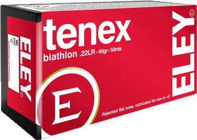 ELEY TENEX BIATHLON 22LR 40GR – FLAT NOSE 50RD 100BX/CS