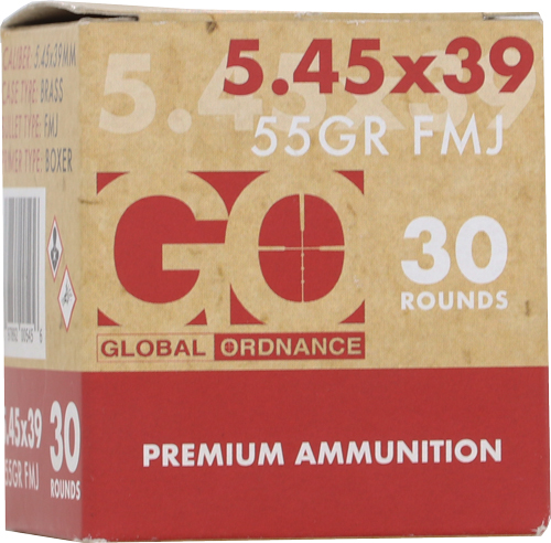 GO 5.45×39 55 GR FMJ BRASS – 30 RD BOX 45 BOXES/CASE