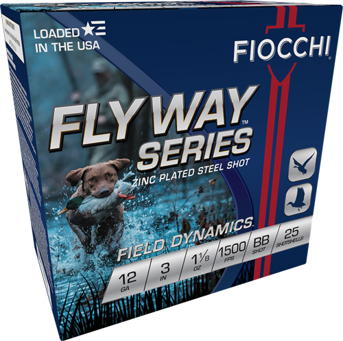 FIOCCHI FLYWAY 12GA 3″ 1-1/8OZ – #BB 1500FPS 25RD 10BX/CS