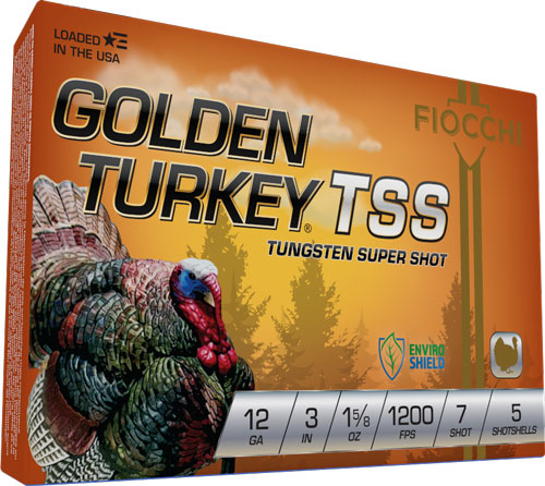 FIOCCHI GOLDEN TURKEY TSS 12GA – 3″ 1-5/8OZ #7 5RD 10BX/CS