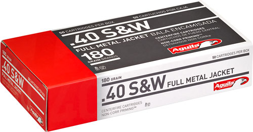 AGUILA 40 SW 180GR FMJ-FN – 50RD 20BX/CS