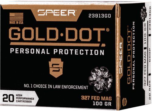 SPEER GOLD DOT 327 FEDERAL – 100GR GDHP 20RD 10BX/CS
