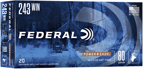 FEDERAL POWER-SHOK 243 WIN – 80GR SP 20RD 10BX/CS