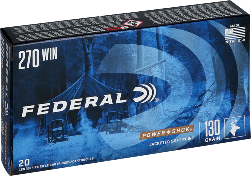 FEDERAL POWER-SHOK 270 WIN – 130GR SP 20RD 10BX/CS