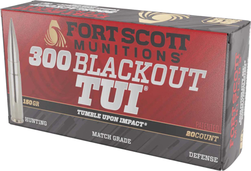 FORT SCOTT 300 AAC 150GR TUI – SOLID COPPER 20RD 25BX/C