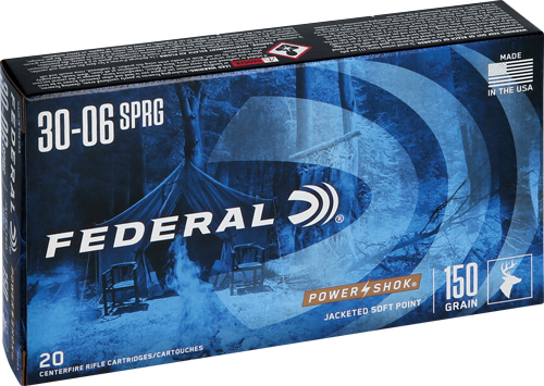 FEDERAL POWER-SHOK 30-06 150GR – SP 20RD 10BX/CS