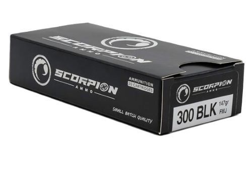 SCORPION 300 BLACKOUT – 147GR FMJ 20RD 20BX/CS