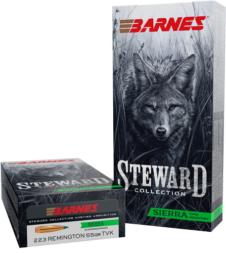BARNES STEWARD 223 REM 55GR – TIPPED VARMINTKING 20RD 10BX/C