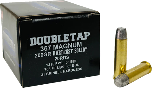 DOUBLETAP 357 MAG 200GR WFNGCH – HARDCAST SOLID 20RD 50BX/CS