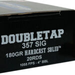 DOUBLETAP 357 SIG 180GR WFNGCH – HARDCAST SOLID 20RD 50BX/CS