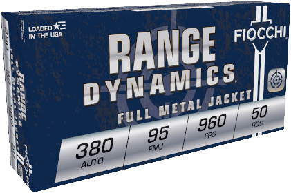 FIOCCHI 380 ACP 95GR FMJ – 50RD 20BX/CS
