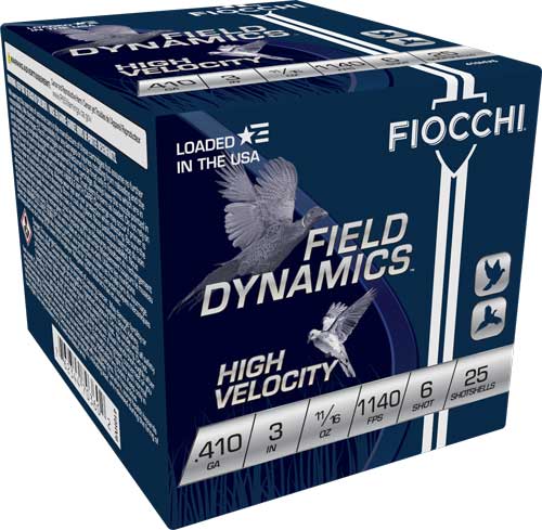 FIOCCHI HIGH VELOCITY 410 3″ – 11/16OZ #6 25RD 10BX/CS