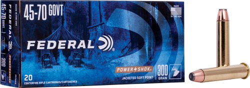 FEDERAL POWER-SHOK 45-70 GOV – 300GR JSP 20RD 10BX/CS