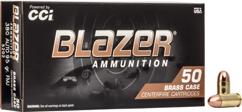 CCI BLAZER BRASS 380 ACP – 95GR FMJ 50RD 20BX/CS