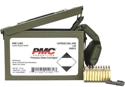 PMC 5.56X45 55GR FMJ-BT 840RD – M2A1 CAN W/BANDOLEER