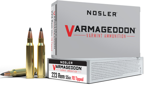NOSLER VARMAGEDDON 223 REM – 55GR FBT 20RD 20BX/CS