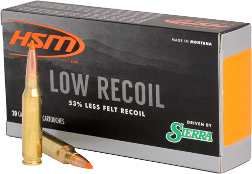 HSM LOW RECOIL 7MM-08 REM – 140GR SBT 20RD 25BX/CS
